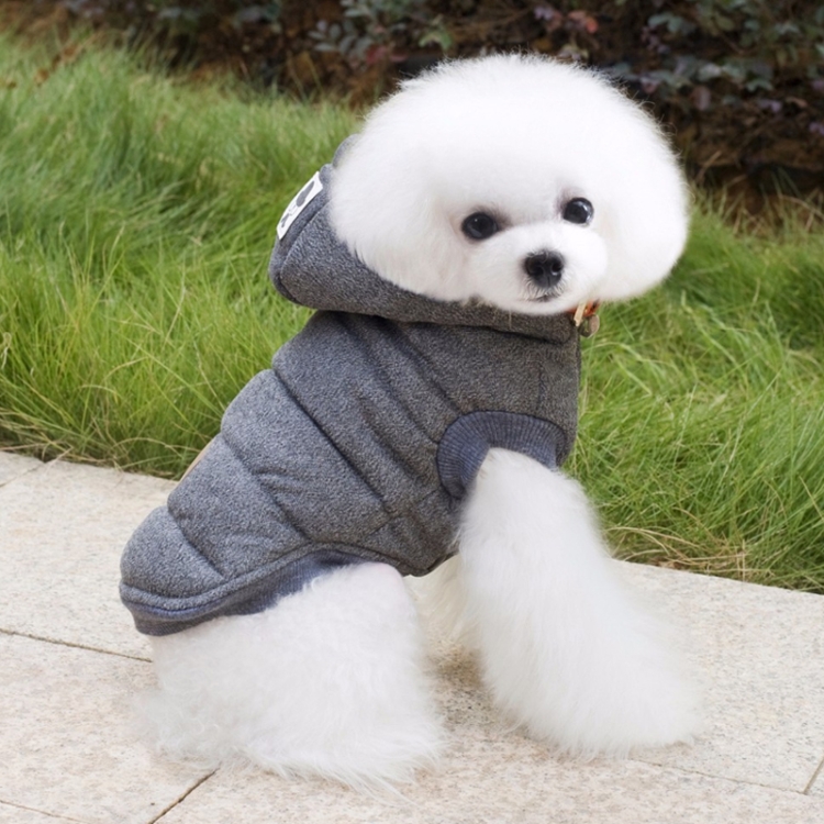 

Winter Padded Coat Super Warm and Soft Cotton Jacket for Pet Dog, Size:M(Grey)
