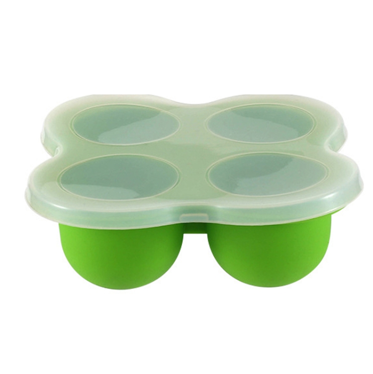 

2 PCS Silicone Food Supplement Box Cake Mold Air Fryer Accessories,Random Color Delivery Four-hole With Lid (140g)