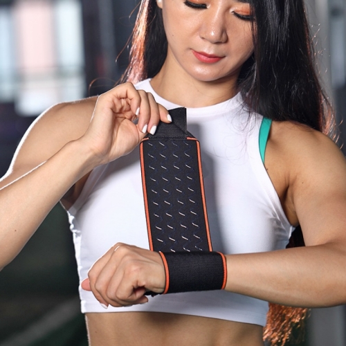 

1 Pair Sports Wrap Wristband Sprained Palm Boost Belt Fitness Strength Training Protective Gear, Specification: Fish Ribbon(Orange)