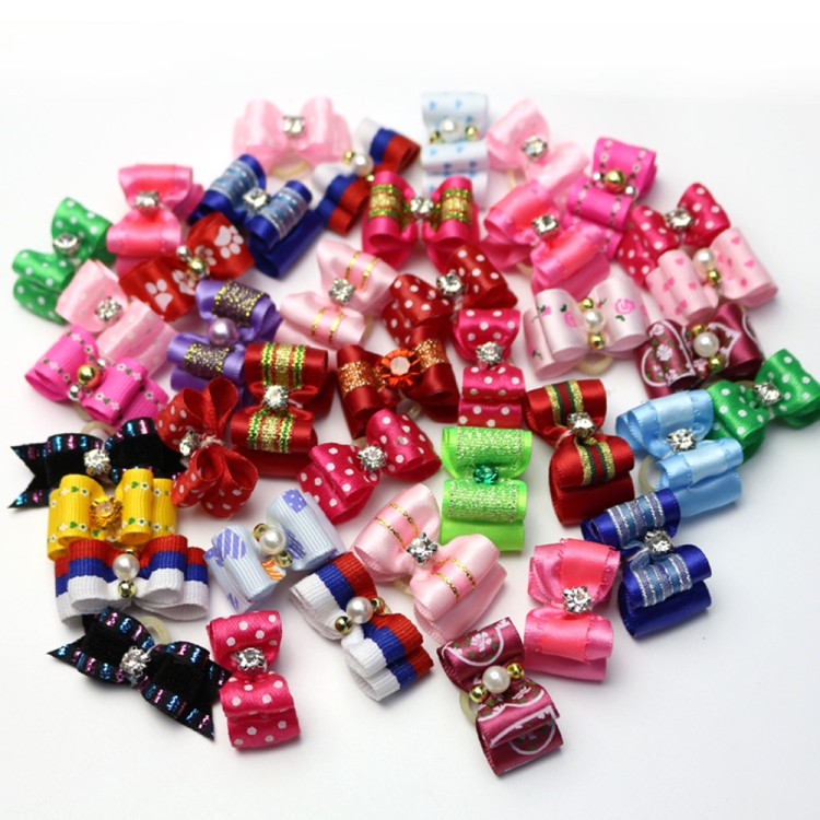 

2 PCS Handmade Cute Pet Dog Bow Loverly Bowknot Dog Ties(Random Color)