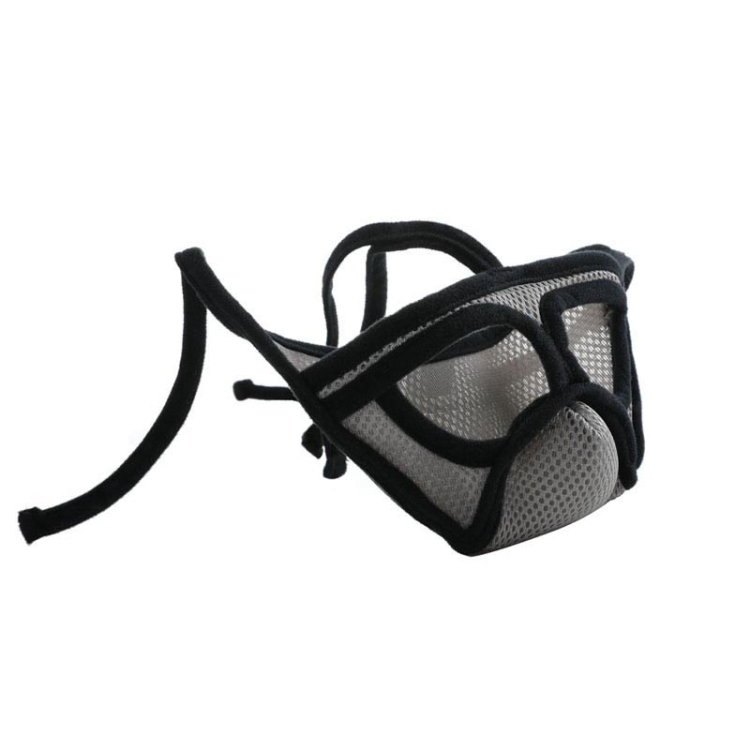 

Pet Dog Mouth Cover Mask Flat Face Dog Mouth Cover Anti-Fog And Anti-Dust Mask S(Gray)