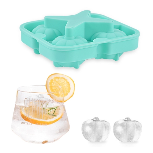 

Silicone Ice Tray Ice Ball Mold Pumpkin Round Ice Box Whiskey Beverage Ice Cube Mold(Green)