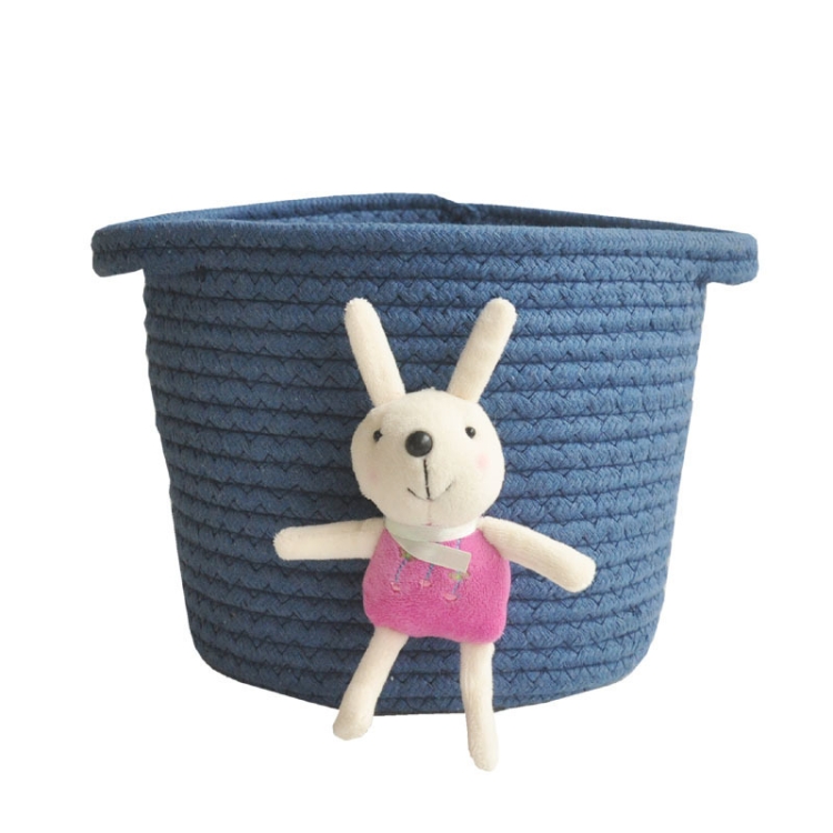 

SN004 Dirty Clothes Toy Rattan Storage Basket(Dark Blue Rabbit)