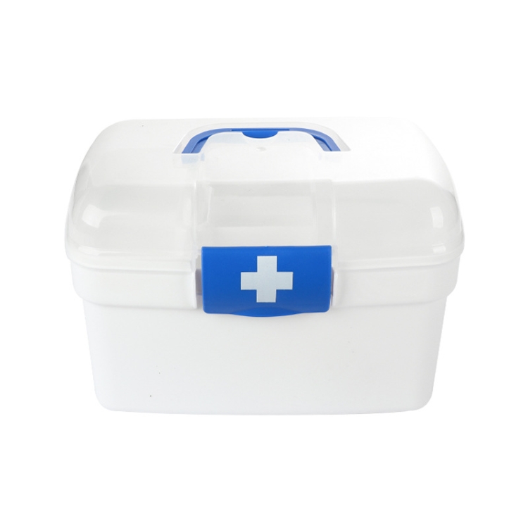 

Y01 3 PCS Household Portable Multi-Layer Plastic Medicine Cabinet, Specification: L(Blue)