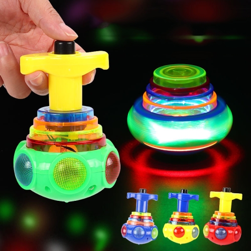 

3 PCS Colorful UFO Luminous Music Top Gyros Toy, Random Color Delivery