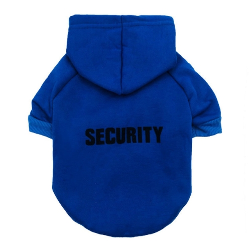 

Autumn Winter Fleece Hooded Teddy Pet Dog Sweater Clothes, Size:L(Blue)