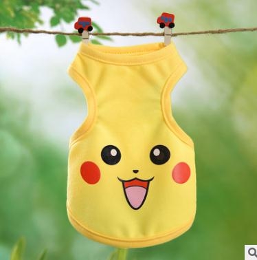 

Sports Dog Clothes T Shirt Costume Puppy Pet Dog Clothing Summer Cat Dog Shirt Vest(Yellow Pikachu)