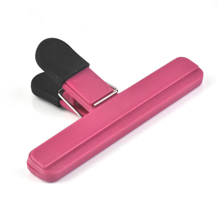 

10 PCS Multifunctional Sealing Clip Food Preservation Sealing Clip Office Folder Plastic Bag Clip Large (Rose Red)