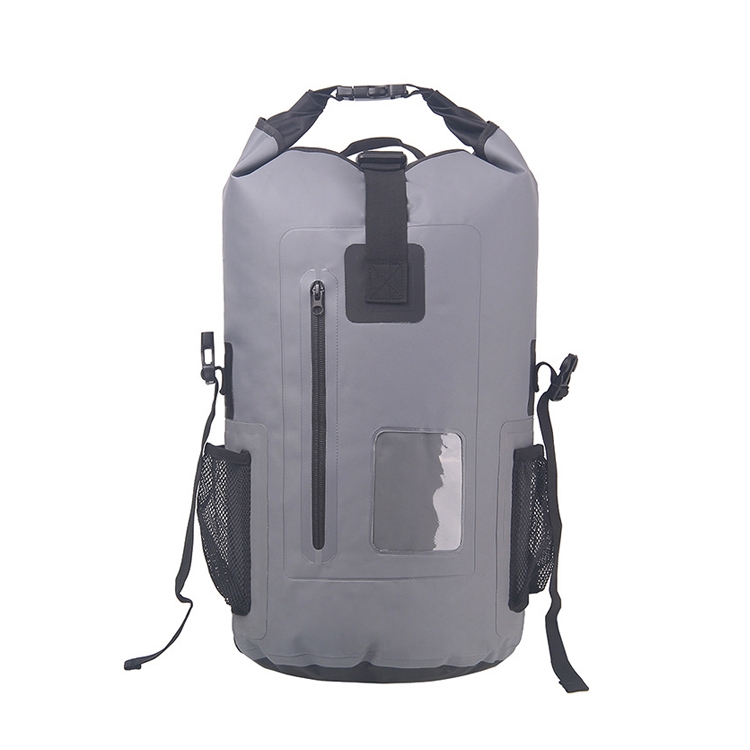 

30L PVC Outdoor Waterproof Bag Hiking Mountaineering Waterproof Backpack(Gray)