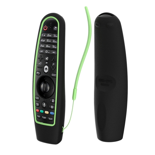 

SIKAI CASE Smart TV Remote Control Protective Sleeve Remote Control Color Matching Silicone Sleeve Suitable For LG AN-MR600 / AN-MR650(Black+Fluorescent Green With Luminous)