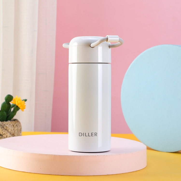 

DILLER 304 Stainless Steel Vacuum Flask With Portable Handle(White)