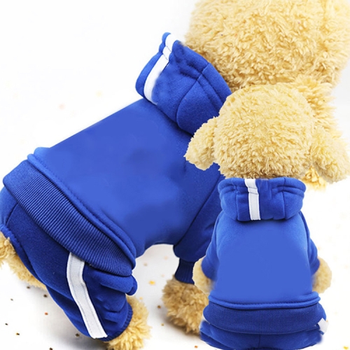 

2 PCS Pet Dog Clothes For Dogs Overalls Pet Jumpsuit Puppy Cat Clothing For Dog Coat Thick Pets Dogs Clothing, Size:M(Blue)