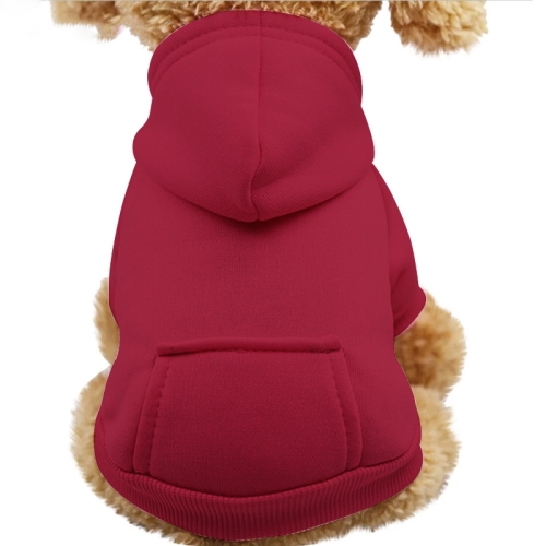 

Dog Hoodies Pet Clothes For Dogs Coat Jackets Cotton Dog Clothes, Size:L(Wine Red)