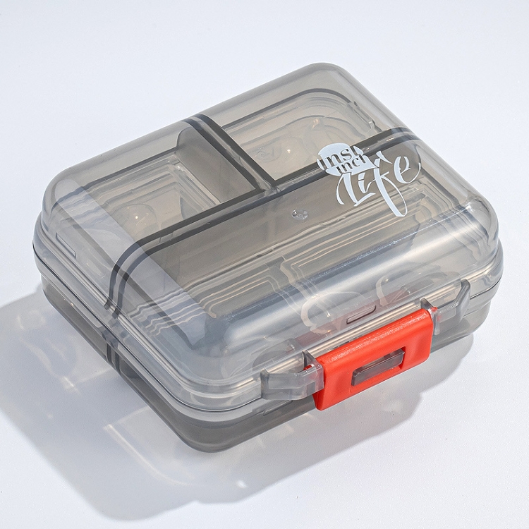 

Mizi Small Pill Box Portable Dispensing Medicines Boxes, Colour: 7 Grid (Grey)