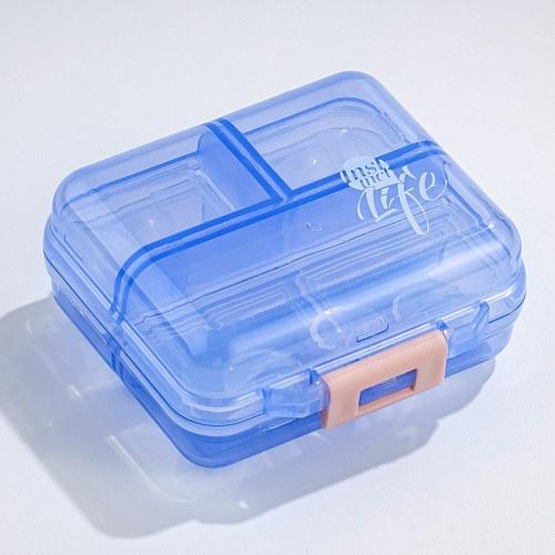 

Mizi Small Pill Box Portable Dispensing Medicines Boxes, Colour: 7 Grid (Blue)