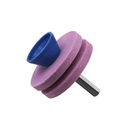 

4 PCS Lawn Mower Sharpener Grinding Wheel Sharpener Industrial Grinding Head, Specification: 2-layer Pink