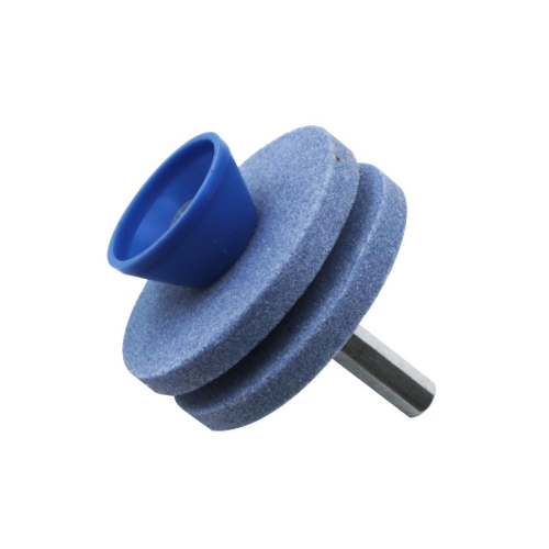 

4 PCS Lawn Mower Sharpener Grinding Wheel Sharpener Industrial Grinding Head, Specification: 2-layer Blue