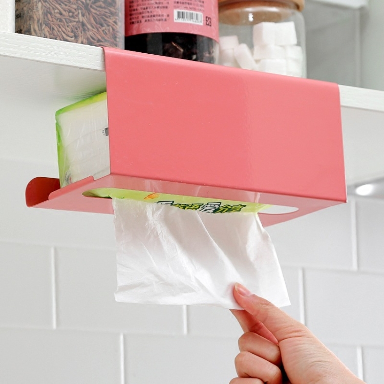 

2 PCS Wrought Iron Spray Paint Paper Towel Rack Removable Absorbent Paper Towel Rack(Light Pink)
