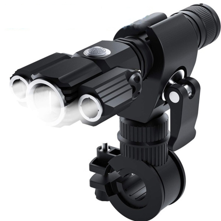 

3 Lamp Holder Strong Light Flashlight Highlight Waterproof Hand-Held Outdoor Lighting Night Riding Flashlight