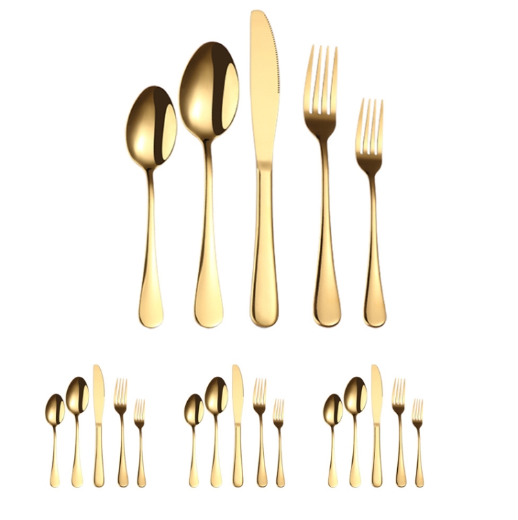 

20 in 1 Stainless Steel Cutlery Steak Cutlery Set, Specification: Golden