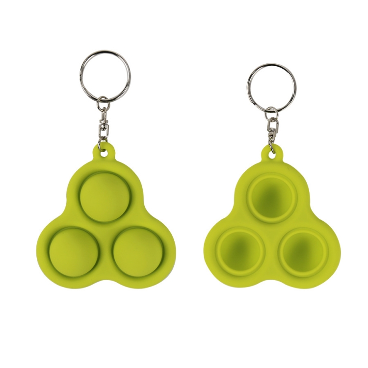 

4 PCS Press Bubble Fun Mini Pressure Relief Fingertip Toy Silicone Finger Practice Keychain,Style: Triangle (Green)