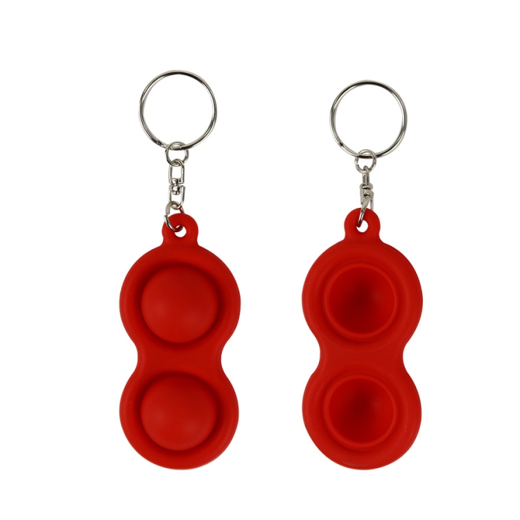 

4 PCS Press Bubble Fun Mini Pressure Relief Fingertip Toy Silicone Finger Practice Keychain,Style: Figure 8 (Red)
