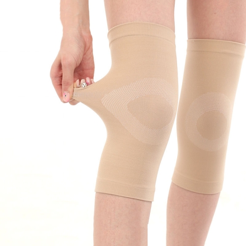 

2 Pairs Thin Nylon Stockings Joint Warmth Sports Knee Pads, Specification: L (Skin Color)