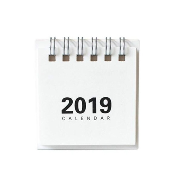

6 PCS Simple Lovely Mini Table Calendars Vintage Paper Desk Calendar(White)