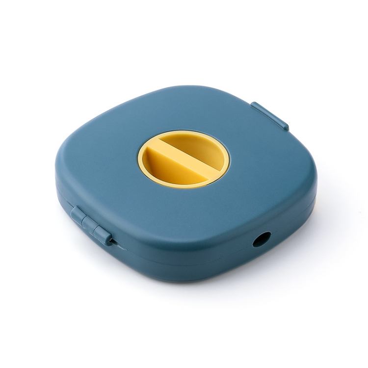

5 PCS Square Rotatable Earphone Data Cable Storage Box Multifunctional Desktop Phone Holder(Blue Yellow)