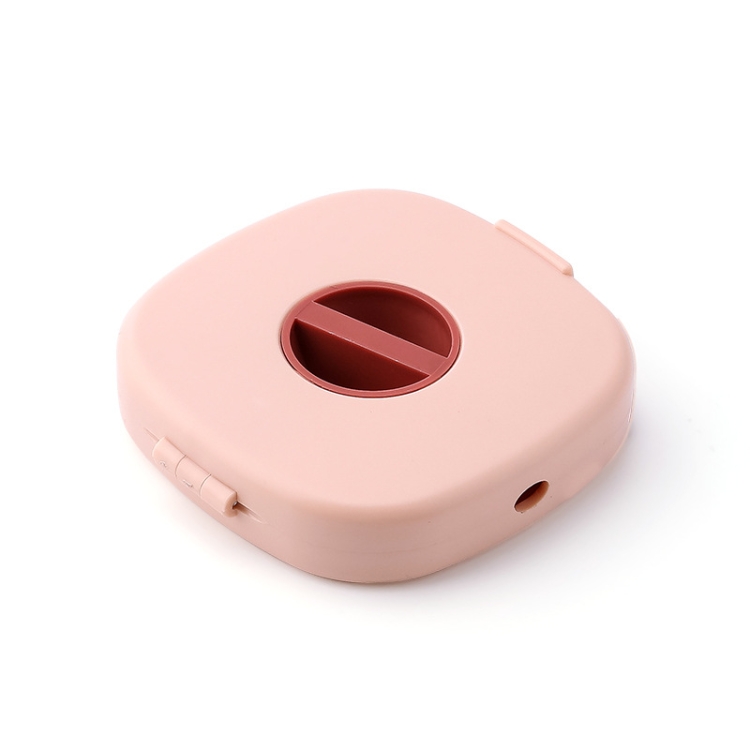 

5 PCS Square Rotatable Earphone Data Cable Storage Box Multifunctional Desktop Phone Holder(Pink Purple)