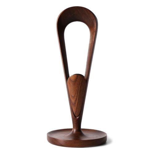 

Solid Wood Headset Bracket Debris Storage Tray with Winder (Black Walnut)