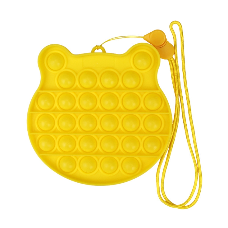 

3 PCS Children Mathematical Logic Educational Toys Silicone Pressing Parent-Child Board Game, Style: With Rope (Yellow)