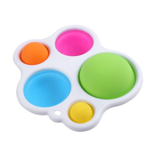 

Press Bubble Fun Mini Pressure Relief Fingertip Toy Silicone Finger Practice Keychain,Style: Irregular 5 Rounds