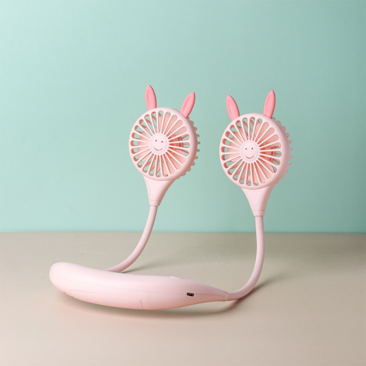 

USB Lazy Hanging Neck Fan Sports Portable Multifunctional Pocket Fan(Pink)