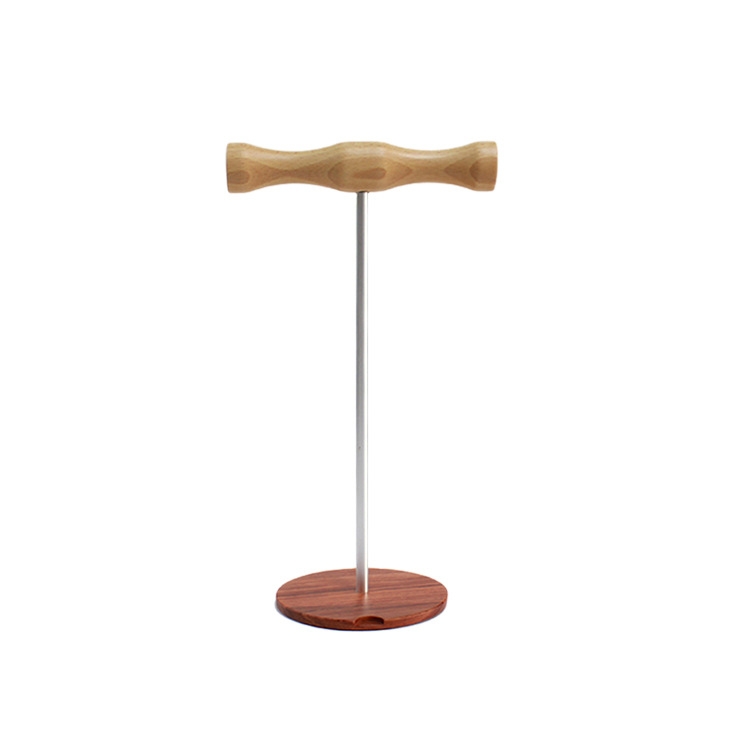 

Creative Metal Rod Wooden Head-mounted Headphone Stand Display Holder, Colour: Double-sided White Metal Rod
