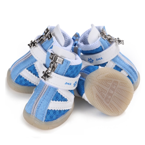 

JML Pet Sports Shoes Non-Slip Wear-Resistant Comfortable Breathable Dog Shoes, Size: 3(Blue)