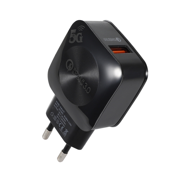 

USB Fast Charge Travel Charger Adapter(EU Plug Black)