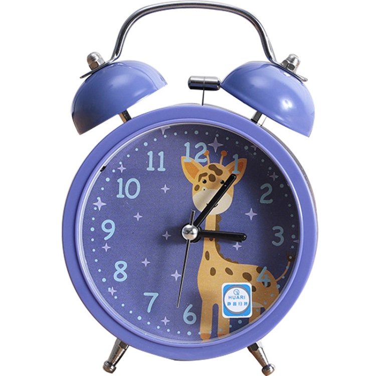 

Cartoon Alarm Clock Ringing At The Bedside Of Students Metal Alarm Clock With Night Light, Color Random Deilvery