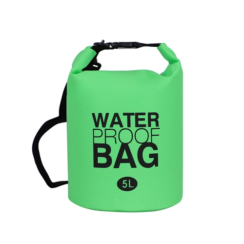 

5L Outdoor Waterproof Bag PVC Portable Drifting Upstream Waterproof Bucket Bag(Fluorescent Green)