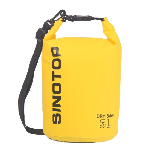 

5L PVC Outdoor Upstream Drifting Waterproof Bag Diving Swimming Bucket Bag(Yellow)