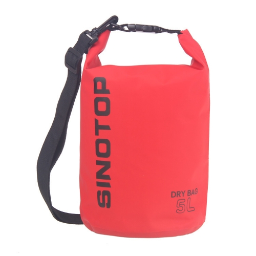 

5L PVC Outdoor Upstream Drifting Waterproof Bag Diving Swimming Bucket Bag(Red)