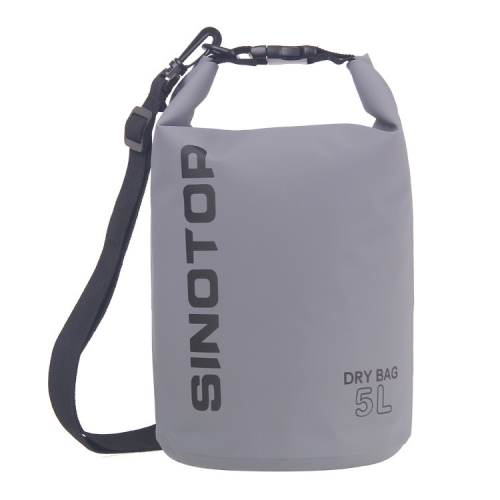 

5L PVC Outdoor Upstream Drifting Waterproof Bag Diving Swimming Bucket Bag(Gray)