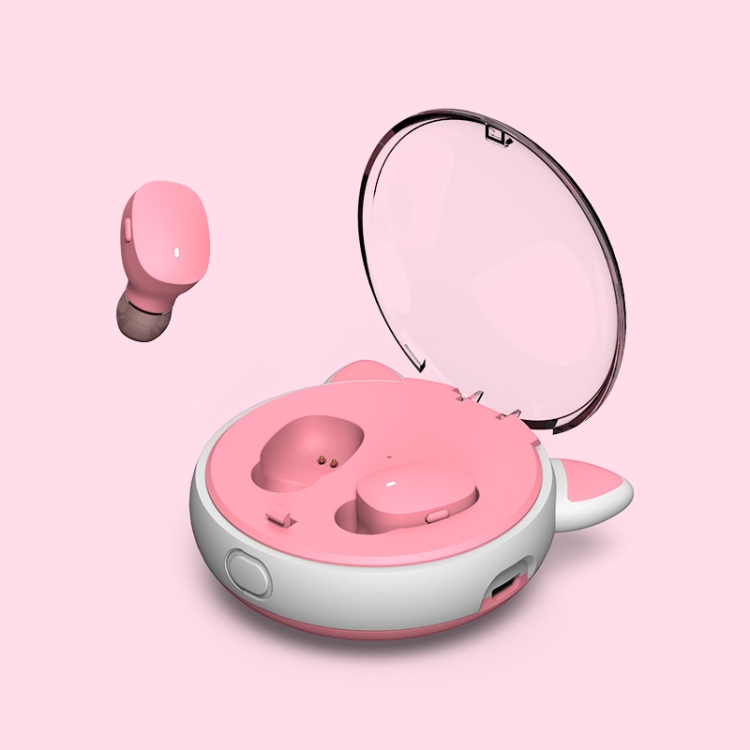 

I12 TWS Bluetooth 5.0 In-Ear Mini Bilateral Stereo Sports Earphone With Charging Compartment(Pink)