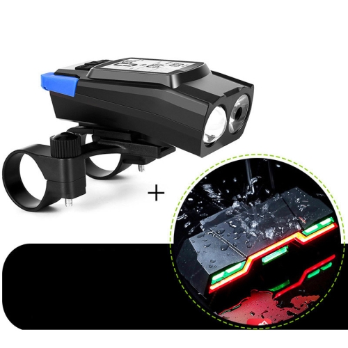 

3 In 1 Wireless Bicycle Code Meter Lamp Strong Light Front Light, Colour: Blue Upgrade Floating + Tail Light