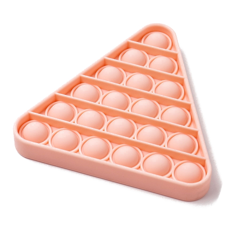 

3 PCS Triangle Desktop Educational Toys Silicone Pressing Mental Arithmetic Toys(Pink)