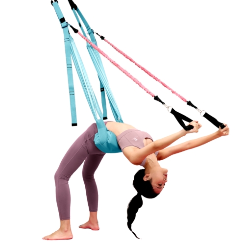 

Home Yoga Stretch Band Backbend Handstand Training Rope With Cushion, Specification: With Drawstring Blue