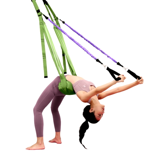 

Home Yoga Stretch Band Backbend Handstand Training Rope With Cushion, Specification: With Drawstring Green