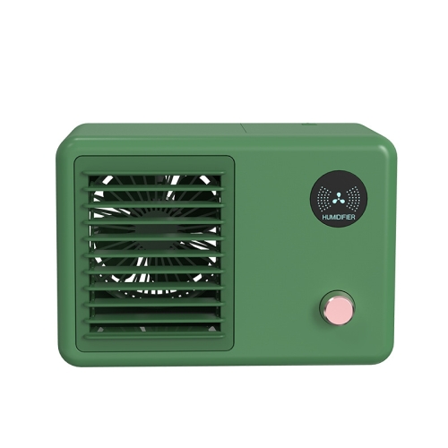 

Portable Desktop Mini Retro Humidifying Spray Fan(Green)