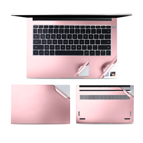 

JRC 4 In 1 0.2mm Metal Texture Upper Cover Film + Bottom Cover Film + Full-Support Film + Touchpad Film Laptop Body Protective Film Sticker Set For Huawei Matebook D 14 inch (Rose Gold)