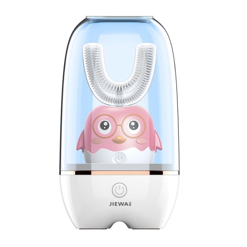 

JIEWA Smart Sonic Charging Disinfection U-Shaped Toothbrush Automatic Mouth-Type Children Electric Toothbrush 6-13 Years Old (Little Pink Chicken)